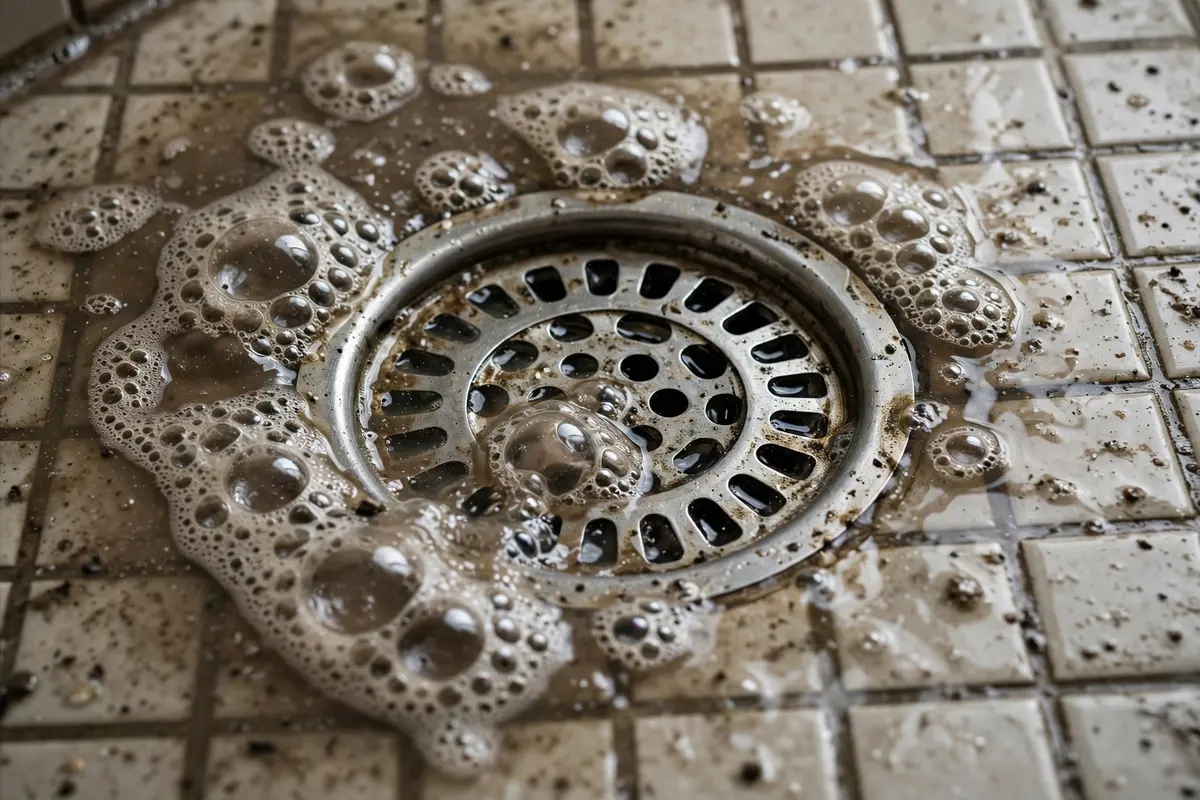 Slow drain and gurgling fixtures that warn of a sewer backup